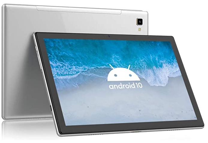 Blackview Tab8 Tablet 10,1 Zoll Android 10 Tablet-PC (1920x1200 FHD 6,580mAh Akku, Octa-Core-Prozessor, 4GB RAM, 64GB ROM, 13MP + 5MP Kamera, 4G LTE + 5G-WiFi, Face ID, GPS, Bluetooth 5.0, OTG) (Grau)