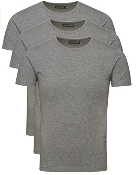 JACK & JONES Herren T-Shirt 3er Pack Basic Rundhals Tee 12058529