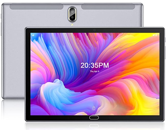 FEONAL Tablet 10 Zoll Android 10 Tablet PC, 1080P FHD IPS, 4GB RAM+64GB ROM, 128GB Erweiterung, 6000mAh Akku, Octa-Core, 4G LTE Dual SIM | Wi-Fi | GPS | Bluetooth - Grau